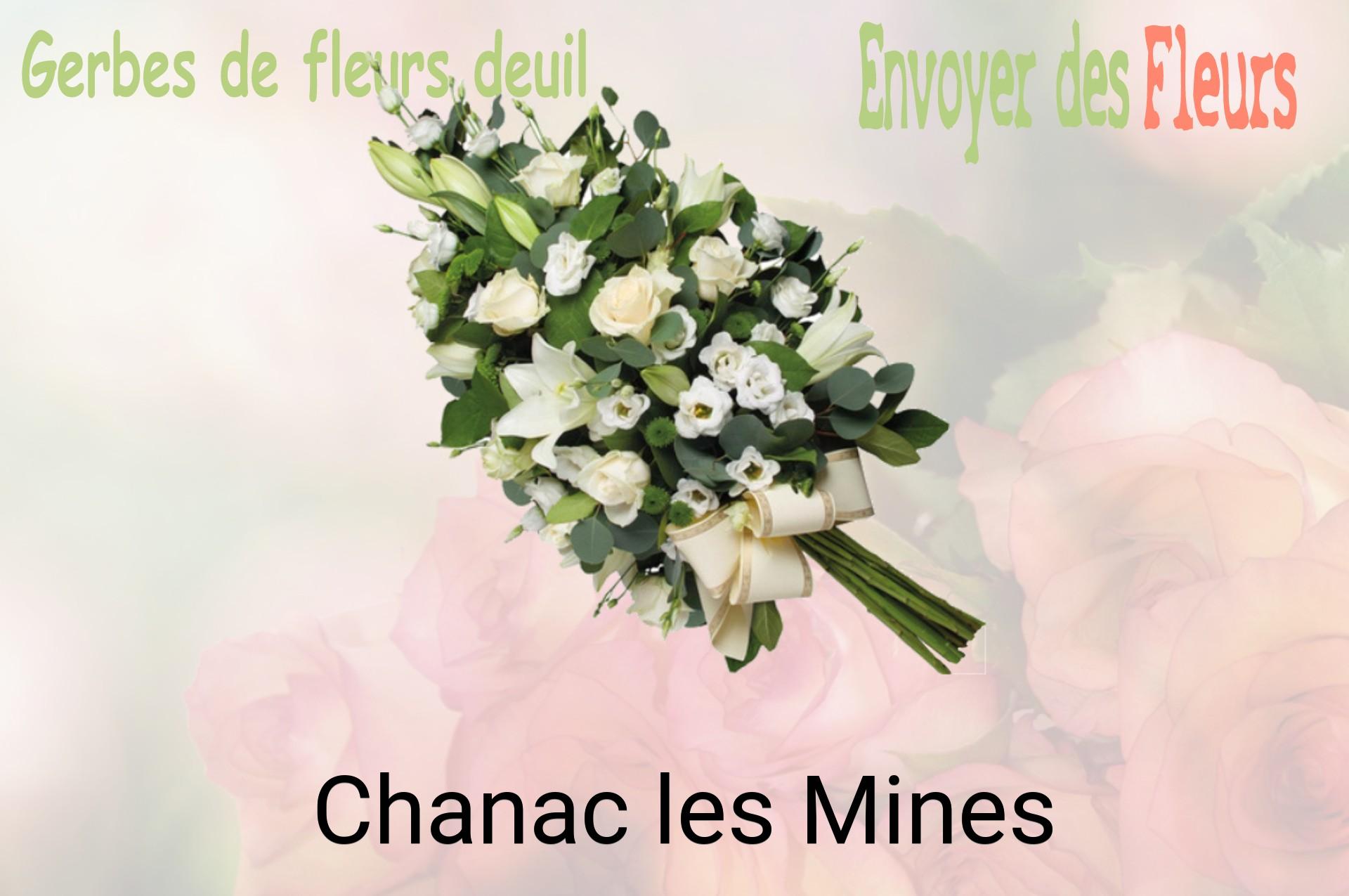 Gerbe de fleurs de deuil livrée à Chanac-les-Mines
